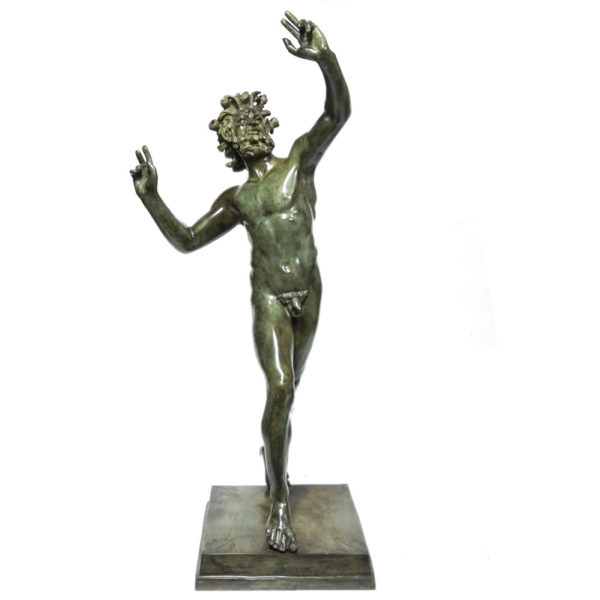 fauno bronzo verde